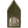 Clayre & Eef Bougeoir Maison 7x7x14 cm Gris-Vert