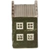 Clayre & Eef Bougeoir Maison 7x7x14 cm Gris-Vert
