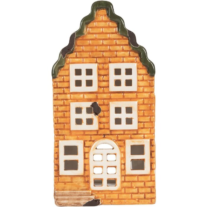 Clayre & Eef Bougeoir Maison 9x10x19 cm Dolomite