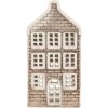 Clayre & Eef Bougeoir Maison 7x7x14 cm Gris-Orange