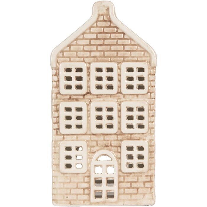 Clayre & Eef Bougeoir Maison 9x10x19 cm Dolomite