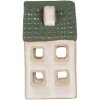 Clayre & Eef Bougeoir Maison 7x7x13 cm Gris-Vert