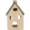 Clayre & Eef Bougeoir Maison 8x11x14 cm Beige-Vert