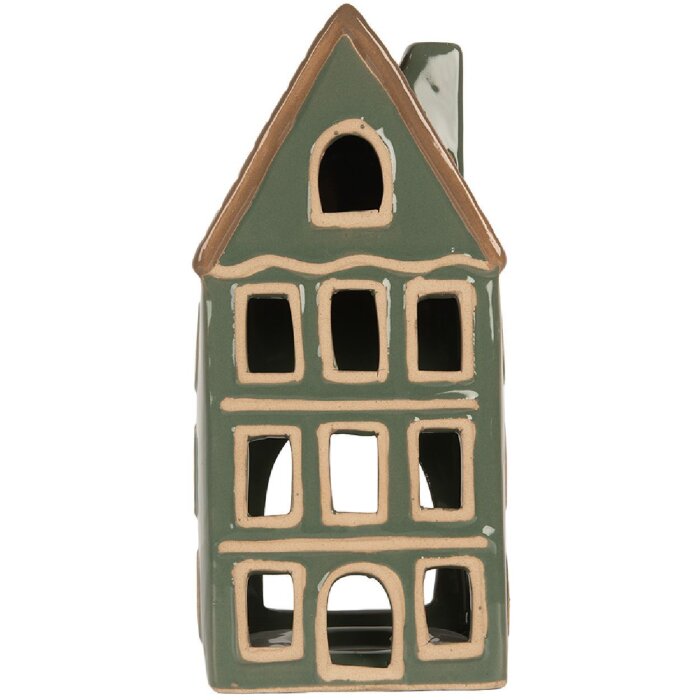 Clayre & Eef Bougeoir Maison 9x8x19 cm Vert