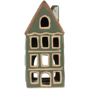 Clayre & Eef Bougeoir Maison 9x8x19 cm Vert