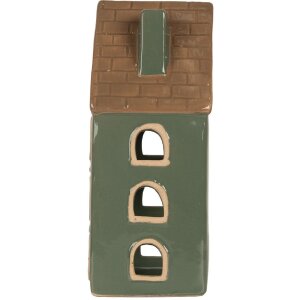Clayre & Eef Bougeoir Maison 9x8x19 cm Vert