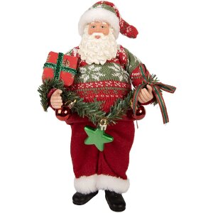 Clayre & Eef 66357 Décoration Père Noël 16x11x27 cm