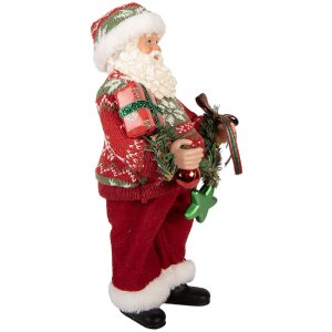 Clayre & Eef 66357 Décoration Père Noël 16x11x27 cm