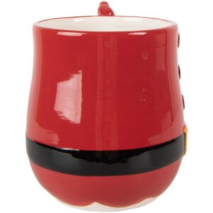 Clayre & Eef Mug Céramique 400ml Rouge Noir