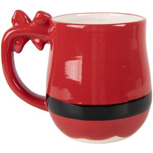 Clayre & Eef Mug Céramique 400ml Rouge Noir