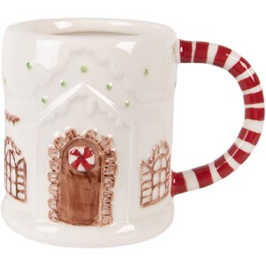 Clayre & Eef Mug 400ml Dolomite 14x10x11cm