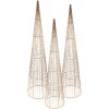 Clayre & Eef Ensemble de Cônes LED Décoratifs (Lot de 3)
