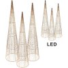 Clayre & Eef Ensemble de Cônes LED Décoratifs (Lot de 3)