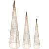 Clayre & Eef Ensemble de Cônes LED Décoratifs (Lot de 3)