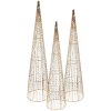 Clayre & Eef Ensemble de Cônes LED Décoratifs (Lot de 3)