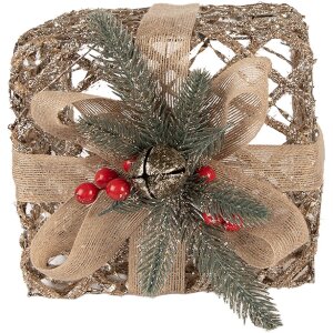 Clayre & Eef Ensemble Décoratif LED Doré 3 Pièces
