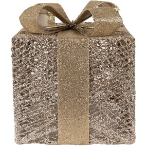 Clayre & Eef 66312 Décoration Cadeau LED Lot de 3 Doré