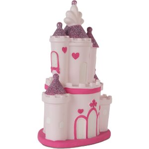 Clayre & Eef Veilleuse Château LED Rose Violet 16x11x24 cm