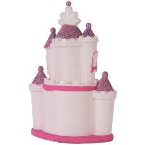 Clayre & Eef Veilleuse Château LED Rose Violet 16x11x24 cm