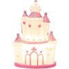 Clayre & Eef Veilleuse Château LED Rose Violet 16x11x24 cm