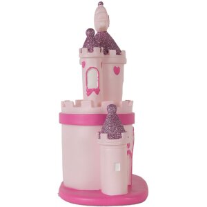Clayre & Eef Veilleuse Château LED Rose Violet 23x16x35 cm