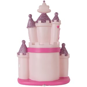 Clayre & Eef Veilleuse Château LED Rose Violet 23x16x35 cm