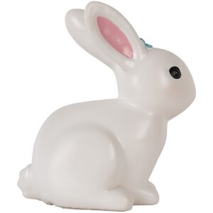 Clayre & Eef Veilleuse Lapin LED 21x13x22 cm Blanc-Rose