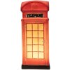 Clayre & Eef Veilleuse Cabine Téléphonique LED Rouge-Brun