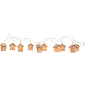 Clayre & Eef Guirlande Lumineuse Maisons 10 LED 150cm