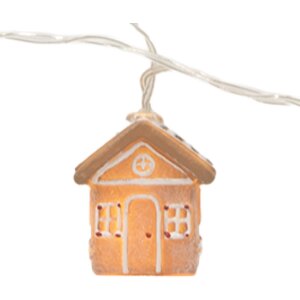 Clayre & Eef Guirlande Lumineuse Maisons 10 LED 150cm