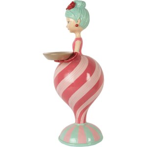 Clayre & Eef Décoration Enfant avec Bol Rose Vert 22x20x46 cm