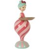 Clayre & Eef Décoration Enfant avec Bol Rose Vert 22x20x46 cm
