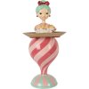 Clayre & Eef Décoration Enfant avec Bol Rose Vert 22x20x46 cm