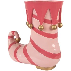 Clayre & Eef Pot de fleurs décoratif rose 35x17x32 cm