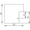 Miroir Mural Profil 52 Bois Massif Blanc Wengé Chêne