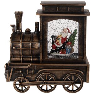 Clayre & Eef Locomotive avec Père Noël 20x9x21 cm