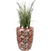 Clayre & Eef 66376 Vase Décoratif Vert Rose Ø 33x44 cm