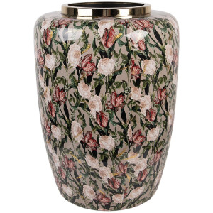 Clayre & Eef 66377 Vase Décoratif Gris-Rose...