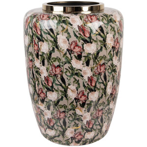 Clayre & Eef 66377 Vase Décoratif Gris-Rose...