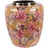 Clayre & Eef 66379 Vase Décoratif Jaune Rose Ø 33x36 cm