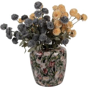 Clayre & Eef 66380 Vase Décoratif Gris Rose 25x25 cm