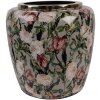 Clayre & Eef 66380 Vase Décoratif Gris Rose 25x25 cm