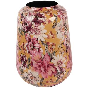 Clayre & Eef 66383 Vase Décoratif Jaune & Rose Ø 27x34 cm
