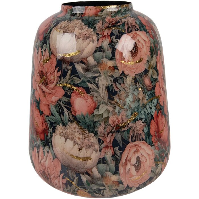 Clayre & Eef 66384 Vase Décoratif Rose & Vert Ø 21x25 cm