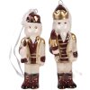 Clayre & Eef Décoration Casse-Noisette (Set de 2) Beige/Rouge
