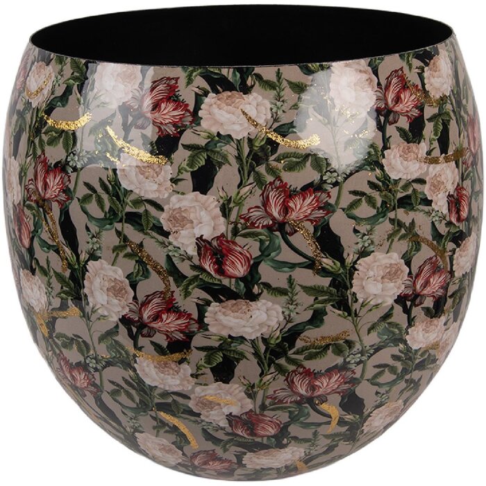 Clayre & Eef 66386 Vase Décoratif Gris Rose Ø 28x25 cm