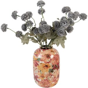 Clayre & Eef 66388 Vase Décoratif Beige-Orange Ø 17x25 cm