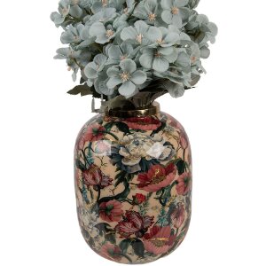 Clayre & Eef 66390 Vase Décoratif Beige-Rose Ø17x22 cm