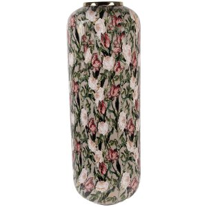 Clayre & Eef 66391 Vase Décoratif Gris-Rose Ø 25x70 cm