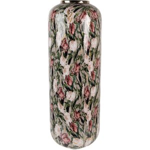 Clayre & Eef 66391 Vase Décoratif Gris-Rose Ø 25x70 cm